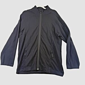 Lululemon Jacket Mens Small Black Full Zip Stretch Mesh Panel Athletic Running